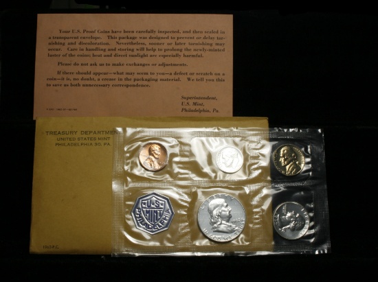 1962 Proof Set in original mint packaging including Mint Letter