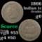 1866 Indian Cent 1c Grades g+