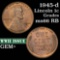 1945-d Lincoln Cent 1c Grades GEM+ Unc RB