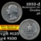 1932-d Washington Quarter 25c Grades g+