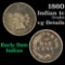 1860 Indian Cent 1c Grades vg details