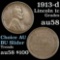 1913-d Lincoln Cent 1c Grades Choice AU/BU Slider