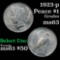 1923-p Peace Dollar $1 Grades Select Unc