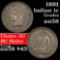 1891 Indian Cent 1c Grades Choice AU/BU Slider
