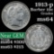 1913-p Barber Dime 10c Grades Choice Unc (fc)