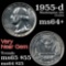 1955-d Washington Quarter 25c Grades Choice+ Unc