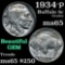 1934-p Buffalo Nickel 5c Grades GEM Unc (fc)