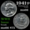 1941-p Washington Quarter 25c Grades GEM+ Unc