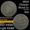 1814 Classic Head Large Cent 1c Grades f, fine (fc)