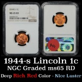 NGC 1944-s Lincoln Cent 1c Graded ms65 RD by NGC