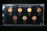 1982 Lincoln Cents Collection 7 pcs - Coin variety set