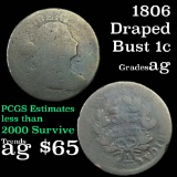 1806 Draped Bust Large Cent 1c Grades ag, Almost Good