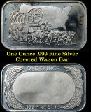 1 ounce .999 fine Silver Bar in Stagecoach Design