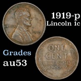 1919-p Lincoln Cent 1c Grades Select AU