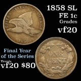 1858 SL Flying Eagle Cent 1c Grades vf, very fine