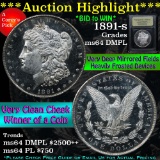 ***Auction Highlight*** 1891-s Morgan Dollar $1 Graded Choice Unc DMPL by USCG (fc)