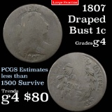 1807 Draped Bust Large Cent 1c Grades g, good