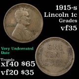 1915-s Lincoln Cent 1c Grades vf++