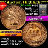 ***Auction Highlight*** 1896 Indian Cent 1c Graded GEM Unc RD by USCG (fc)