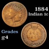 1884 Indian Cent 1c Grades g, good