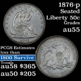 1876-p Seated Half Dollar 50c Grades Choice AU (fc)