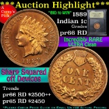 ***Auction Highlight*** 1889 Indian Cent 1c Graded Gem+ proof RD by USCG (fc)