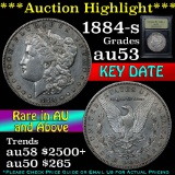 ***Auction Highlight*** Key Date 1884-s Morgan Dollar $1 Graded Select AU by USCG (fc)