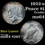 1922-s Peace Dollar $1 Grades Choice Unc (fc)