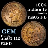 1904 Indian Cent 1c Grades GEM Unc RB (fc)