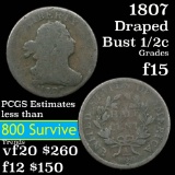 1807 Draped Bust Half Cent 1/2c Grades f+ (fc)