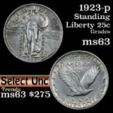 1923-p Standing Liberty Quarter 25c Grades Select Unc (fc)