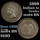 1898 Indian Cent 1c Grades Choice Unc BN