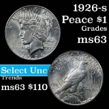 1926-s Peace Dollar $1 Grades Select Unc