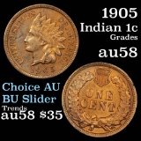 1905 Indian Cent 1c Grades Choice AU/BU Slider