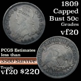 1809 Capped Bust Half Dollar 50c Grades vf, very fine (fc)