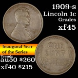 1909-s Lincoln Cent 1c Grades xf+ (fc)