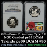 NGC 1979-s Ty2 Susan B. Anthony Dollar $1 Graded pr69 cam by NGC