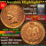 ***Auction Highlight*** 1907 Indian Cent 1c Graded GEM+ Unc RD by USCG (fc)