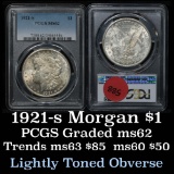 PCGS 1921-s Morgan Dollar $1 Graded ms62 by PCGS