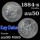 Key date 1884-s Morgan Dollar $1 Grades AU, Almost Unc (fc)