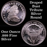 1 ounce .999 fine Silver Round in Flowing Hair Tribute Design