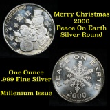 1 ounce .999 fine Silver Merry Christmas Tribute Design