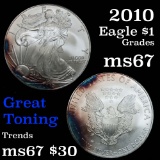 2010 Silver Eagle Dollar $1 Grades GEM++ Unc