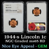 NGC 1944-s Lincoln Cent 1c Graded ms65 RD by NGC