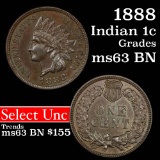 1888 Indian Cent 1c Grades Select Unc BN