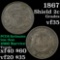 1867 2 Cent Piece 2c Grades vf++