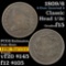 1809/6 C-5 Classic Head half cent 1/2c Grades f+