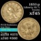 1853-p Gold Liberty Quarter Eagle $2 1/2 Grades xf+ (fc)