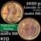 1920-p Lincoln Cent 1c Grades Choice Unc RB