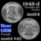 1948-d Franklin Half Dollar 50c Grades Choice Unc